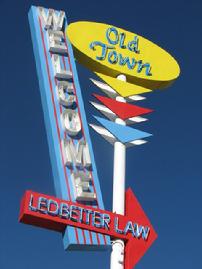 Welcome Old Town sign on Main Street Cottonwood Arizona