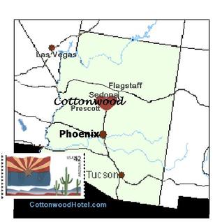 Arizona Map Cottonwood AZ