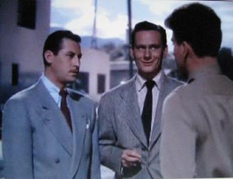 Burt Lancaster (back), John Hodiak, Wendell Corey (1946 Desert Fury) movie scene 930 N. Main Cottonwood Hotel