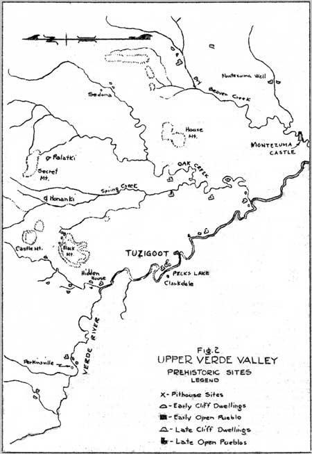 Verde Valley Prehistoric Sites MAP