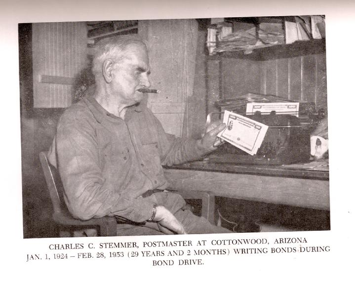 once located at 1034 N. Main St. in Cottonwood, today is a vacate lot 2011. Post Master for 29 yrs, from Jan. 1, 1924-Feb. 28, 1953